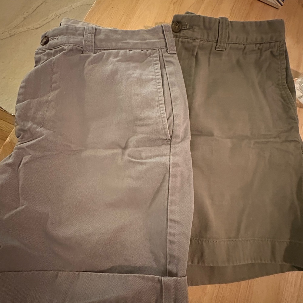 2 Pairs J. Crew Men's Chinos in Gray and Olive